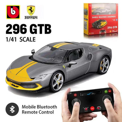 Bburago Shell Racing Legends 1:41 – Ferrari 296 GTB – Bburago Bluetooth RC Car: - Jaiman Toys