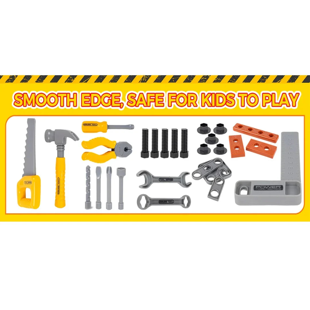 Kids Tool Set with Toy Drill & Tool Box | Pretend Play Construction Toys for Boys 3–6 Years