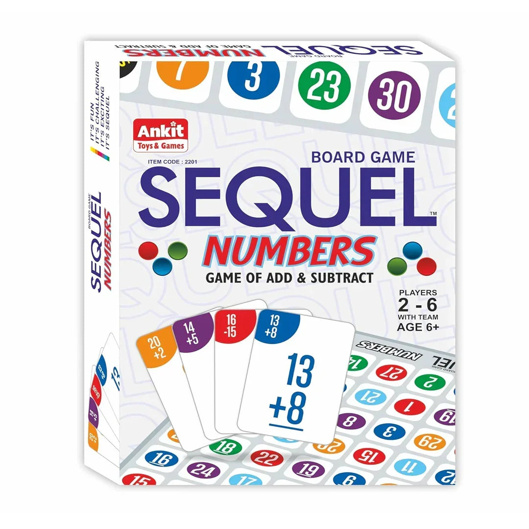Ankit Toys Sequel Board Game – Strategy & Number Game for Kids & Families