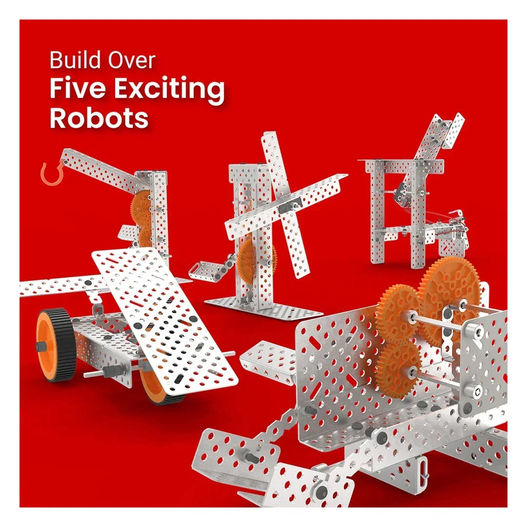 Avishkaar Robotics Explorer Kit | Build 5 Mechanical Robots | STEM Kit for Ages 8+