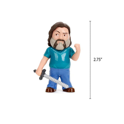 Jada Metalfigs Minecraft Movie 2.5-Inch Die-Cast Figures – Collectible Set - Steve