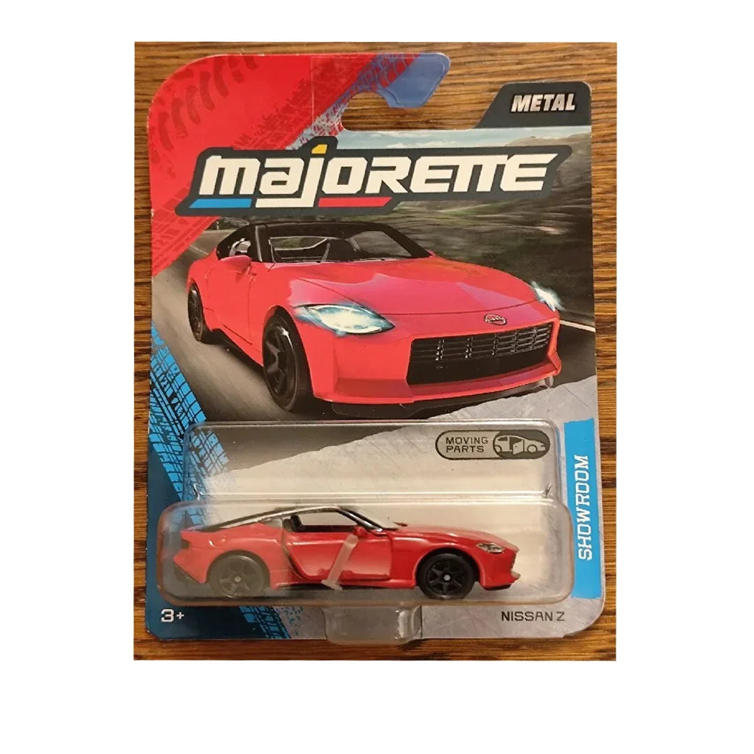Majorette Showroom Nissan Z Die-Cast Car – Red | 1:64 Scale | Moving Parts | Metal Body