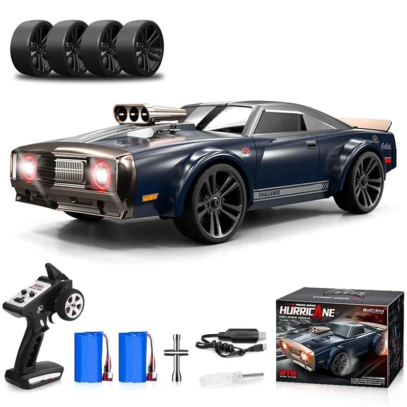 SCY 16303 Hurricane RC Car – 4WD 1/16 Scale High-Speed Drift Racing Car (Blue) | Up to 50 km/h | Electric Remote Control Off-Road Vehicle for Kids & Hobbyists