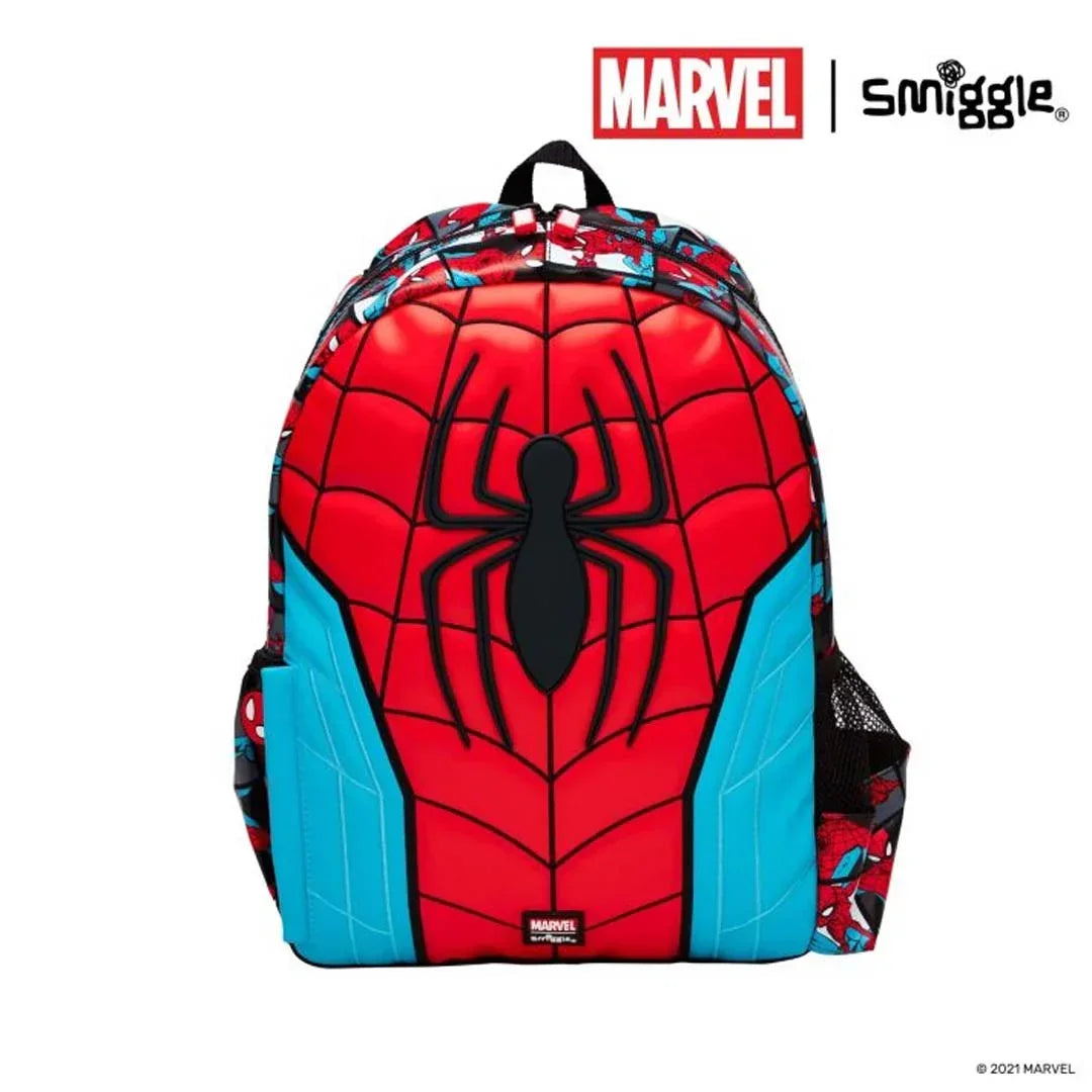 Smiggle School bags Marvel Spider-Man Junior Hoodie Backpack – Cool & Fun for Kids - Jaiman Toys