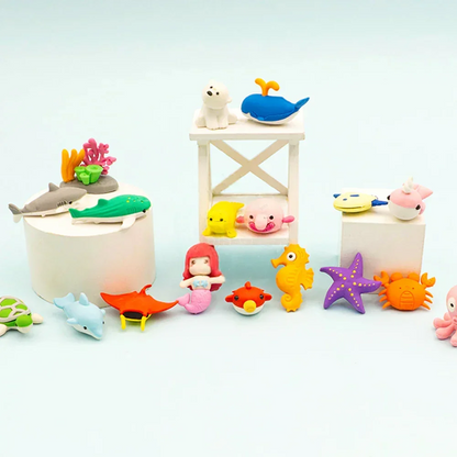Underwater Sea Creatures Erasers Combo Set - Jaiman Toys