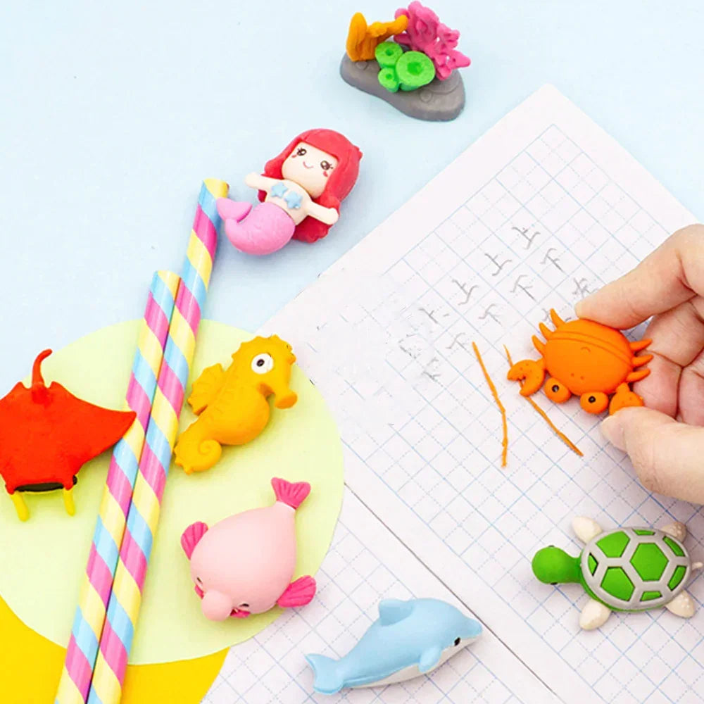 Underwater Sea Creatures Erasers Combo Set - Jaiman Toys