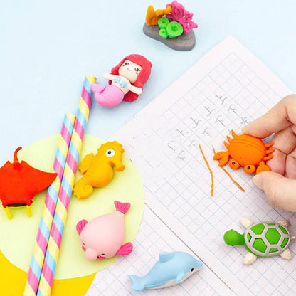 Underwater Sea Creatures Erasers Combo Set - Jaiman Toys