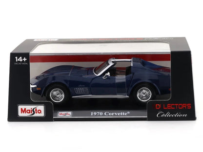 Maisto 1:24 1970 Chevrolet Corvette Stingray Die-Cast Model Car | Collector's Collection | Blue