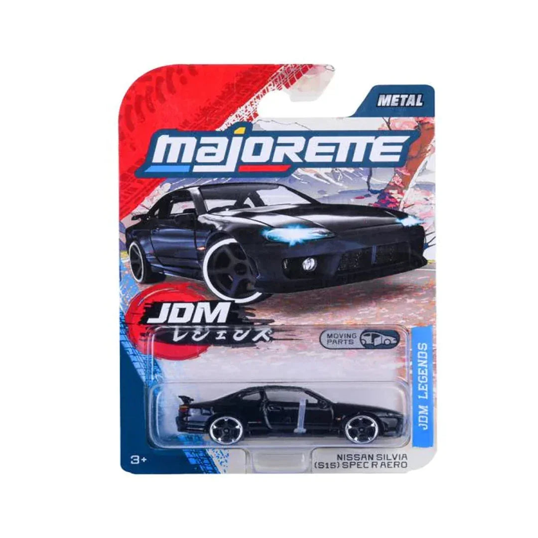 Majorette JDM Legends Premium Nissan Silvia S15 Spec-R Aero Die-Cast Car | 1:64 Scale | Metal Body