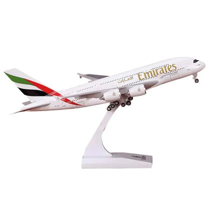 Diecast Collectible 1:250 Scale Model Airplane With Light & Sound – Emirates Airbus A380-800 - Jaiman Toys