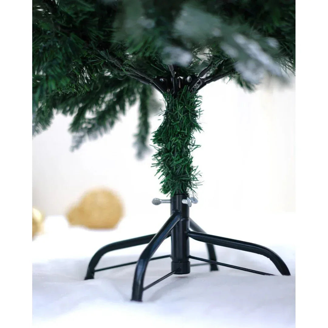 SWEN Balsam 4-Feet Christmas Tree with Light Frosting & Large Pine Cones | Premium Snow-Kissed Holiday Décor
