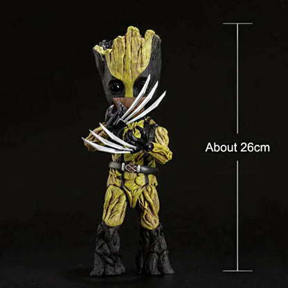 Mini Groot: Wolverine Edition - Marvel Cosplay Action Figure (26cm ) - Jaiman Toys
