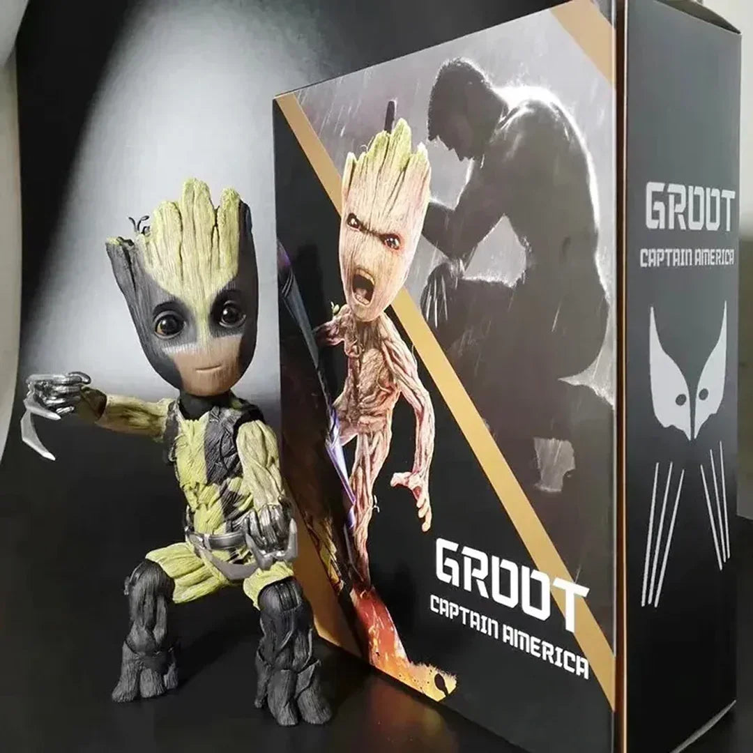 Mini Groot: Wolverine Edition - Marvel Cosplay Action Figure (26cm ) - Jaiman Toys
