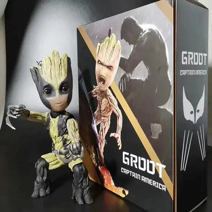 Mini Groot: Wolverine Edition - Marvel Cosplay Action Figure (26cm ) - Jaiman Toys