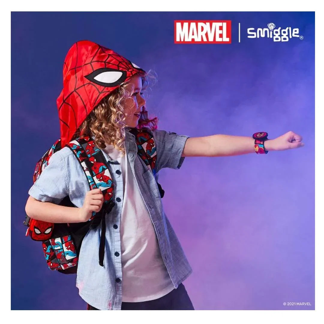 Smiggle School bags Marvel Spider-Man Junior Hoodie Backpack – Cool & Fun for Kids - Jaiman Toys