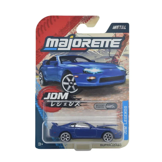 Majorette JDM Legends Premium Toyota Supra JZA80 Blue Die-Cast Car | 1:64 Scale | Metal Body