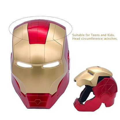 Iron Man LED Helmet Mask – Light-Up Eyes, 24” Ultimate Role-Play Costume for Kids & Adults - Jaiman Toys