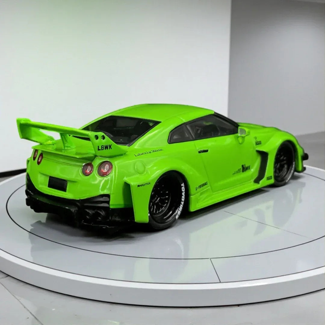 Solido 1:43 Nissan GT-R (R35) Liberty Walk Body Kit 2020 – Acid Green Diecast Model Car | S4311207