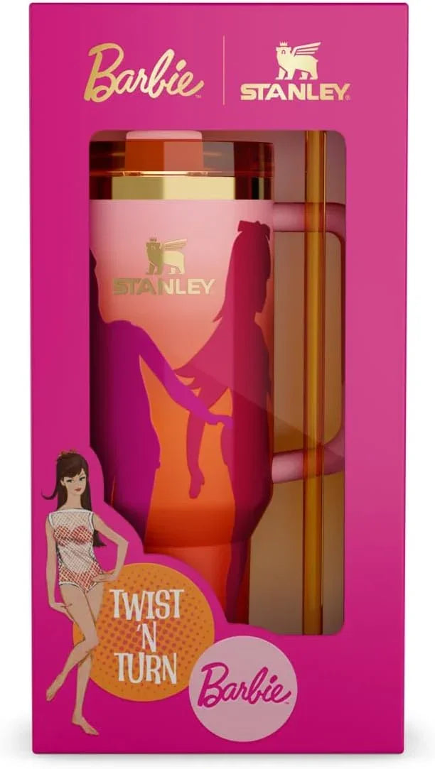 Stanley X Barbie™ ’60s Twist ’N Turn Quencher – 40 Oz Retro Glam Hydration Tumbler - Jaiman Toys