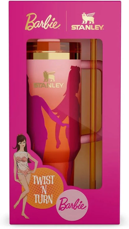 Stanley X Barbie™ ’60s Twist ’N Turn Quencher – 40 Oz Retro Glam Hydration Tumbler - Jaiman Toys