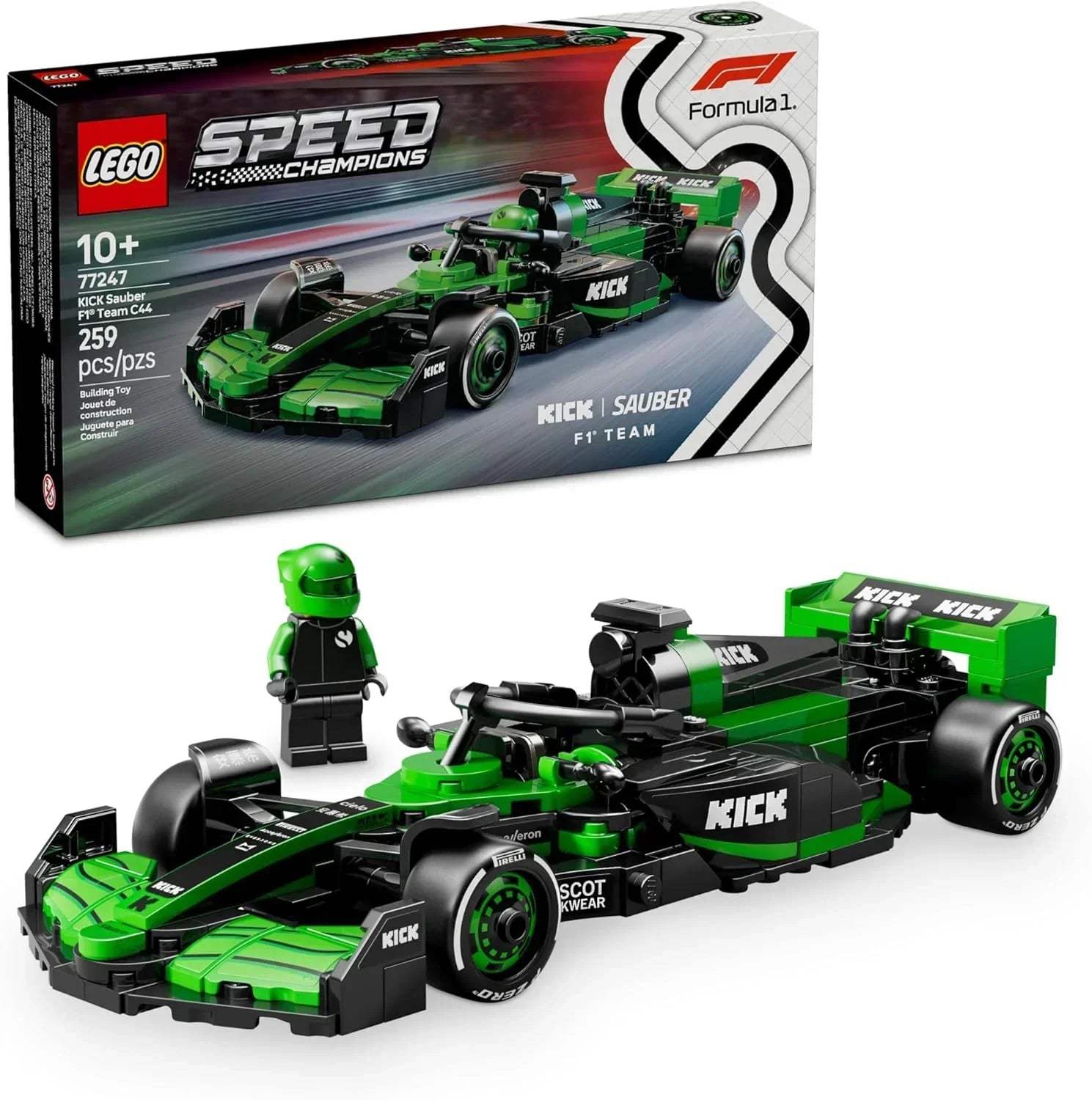 LEGO 77247 Speed Champions Kick Sauber F1 Team C44 Race Car - Jaiman Toys
