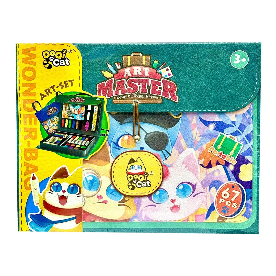 Wonder Bag Colour Your Dream Painting Set 67 pcs (Green) - Jaiman Toys