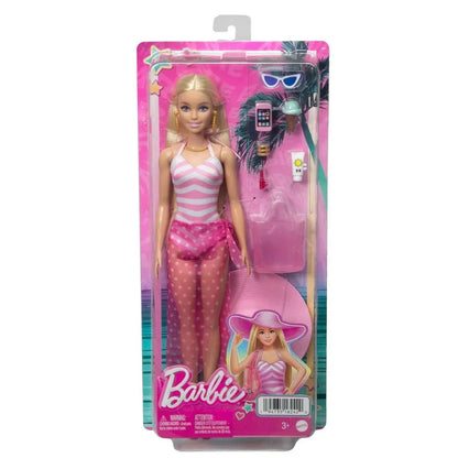 Blonde Barbie Doll: Swimsuit and Beach-Themed Accessories - Jaiman Toys