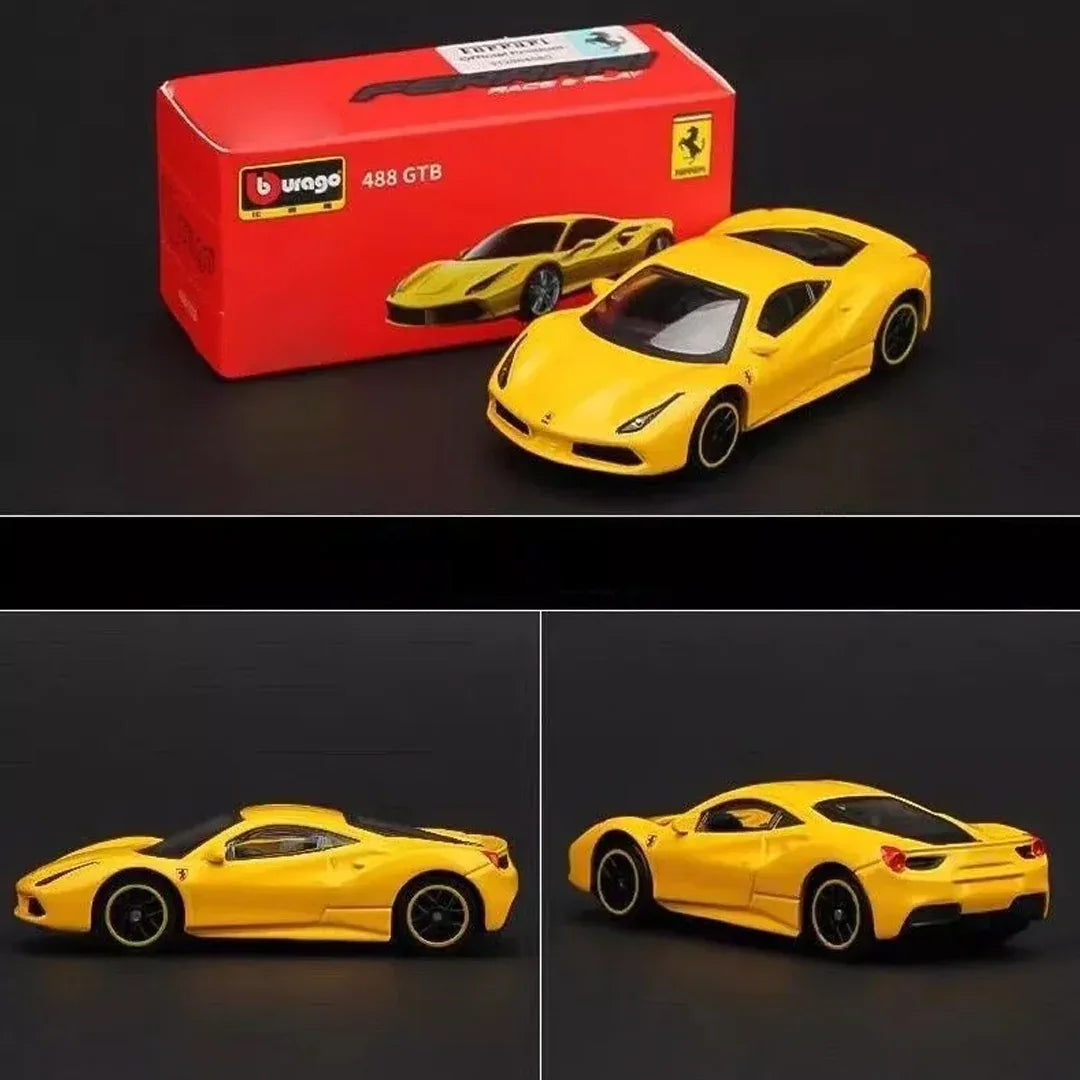 Bburago 488 GTB Racing Sport Model Car 1:64 Scale - Jaiman Toys
