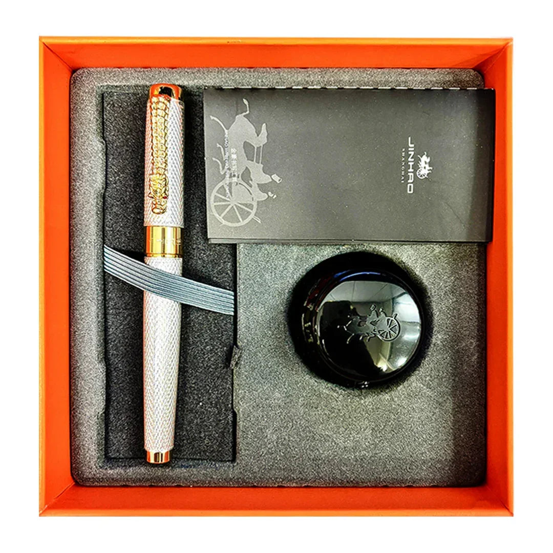 Jinhao 1200 Golden Dragon Fountain Pen for business or gift giving Luxury pen - Jaiman Toys