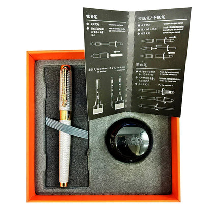 Jinhao 1200 Golden Dragon Fountain Pen for business or gift giving Luxury pen - Jaiman Toys