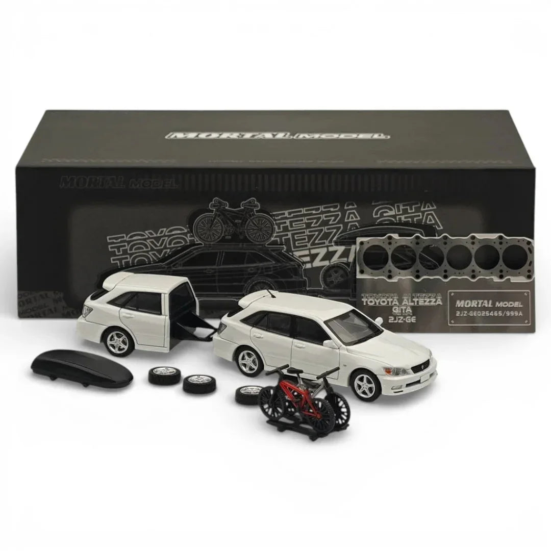 Mortal Model 1:64 Toyota Altezza Gita Diecast Car | Detailed Wagon Model with Accessories & Opening Parts