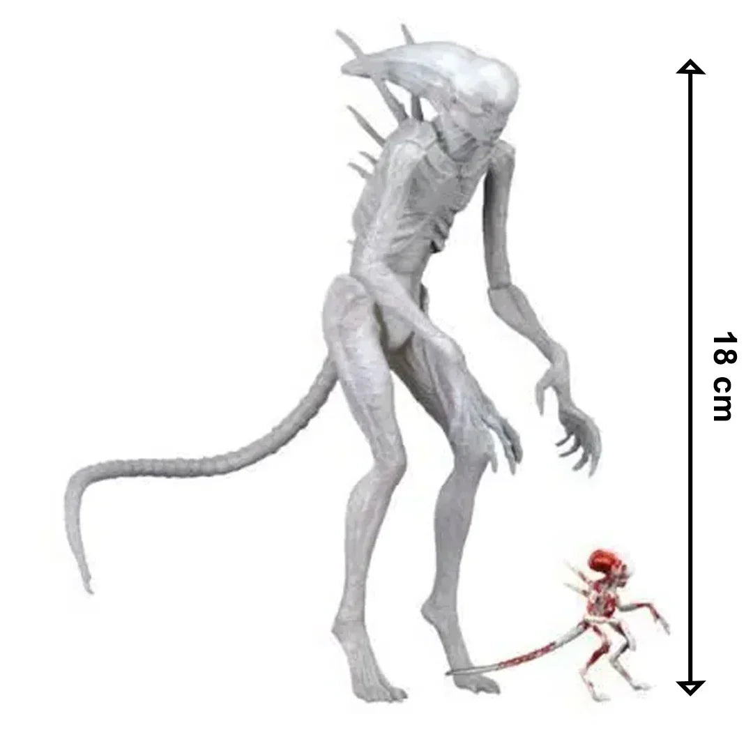 Alien action figure collectible toy with large tail and spikes, 18 cm tall, sci-fi monster design