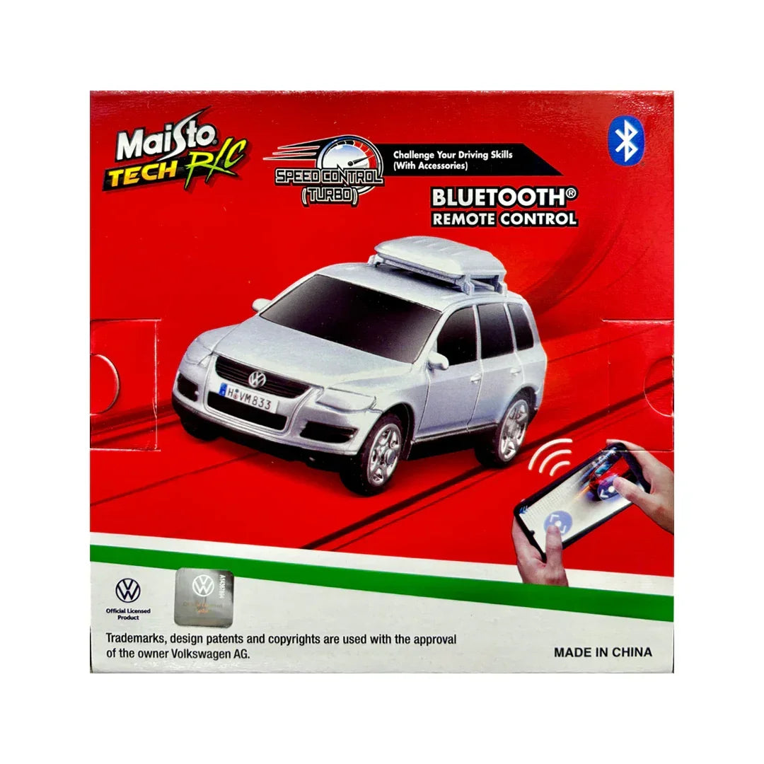 Maisto to Tech R/C Volkswagen Touareg Car Bluetooth Remote Control 1/64 scale (Silver) - Jaiman Toys