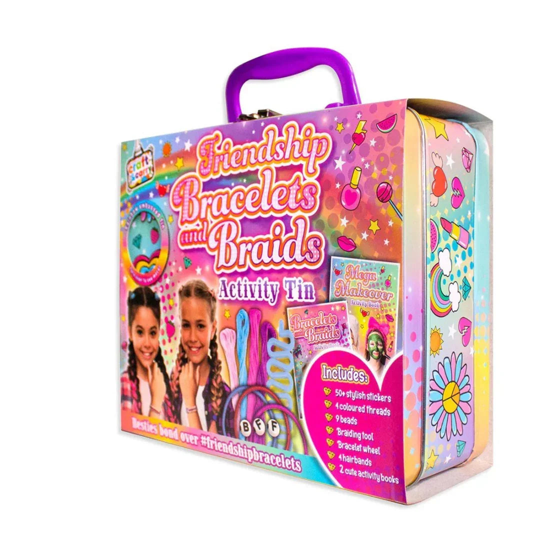 Friendship bracelet and Braids - Activity Tin for Kids Ages 8+ - Jaiman Toys