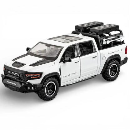 JOY JUNCTION 1:32 RAM Mammoth Pickup Truck Diecast Model – Alloy Metal Pullback Car with Openable Doors | Collector’s Edition