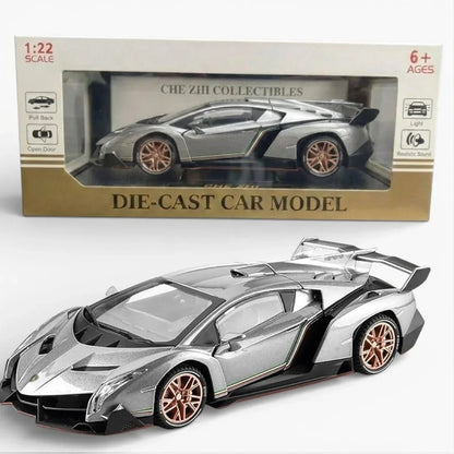 HQT 1:22 Scale Die-Cast Supercar Model – Premium Collectible Edition (Light & Sound | Pull Back Action)