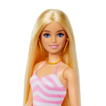 Blonde Barbie Doll: Swimsuit and Beach-Themed Accessories - Jaiman Toys